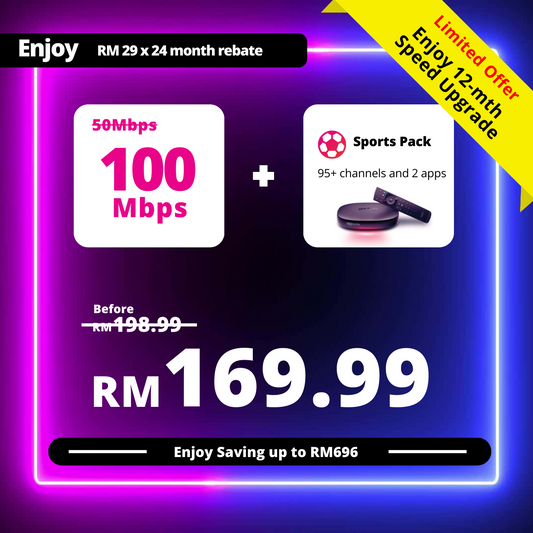 Astro Fibre 50 Mbps + Sports Pack