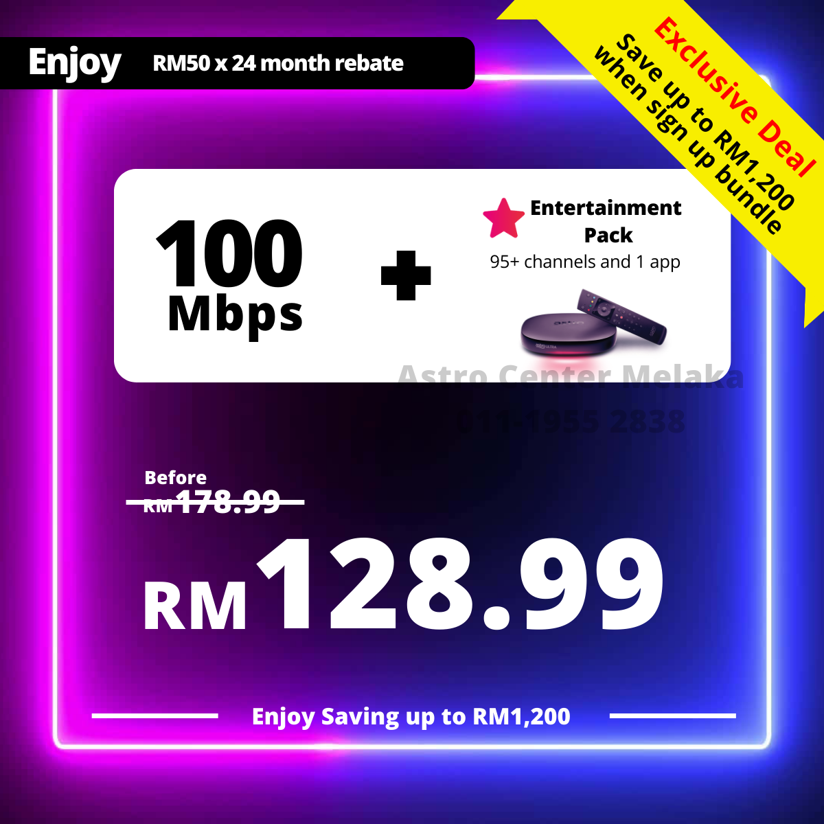 Astro 100Mbps + Astro One - Entertainment Pack