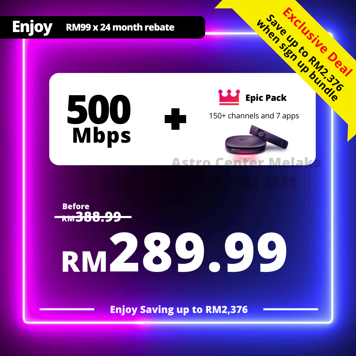 Astro 500Mbps + Astro One - Epic Pack